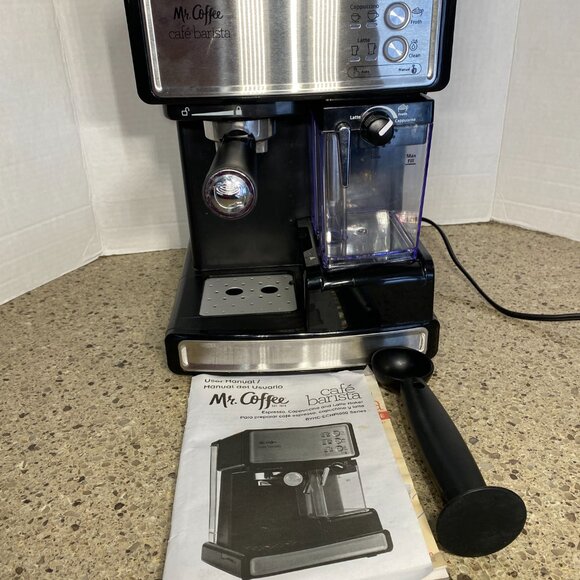 MR. COFFEE CAFE BARISTA Stainless Steel BVMC-ECMP1000 Espresso Cappuccino EUC - Picture 7 of 8